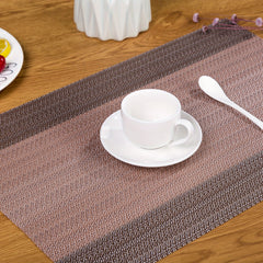 4pcs Teslin Pvc Placemat Heat Insulation Mat Bamboo Pattern