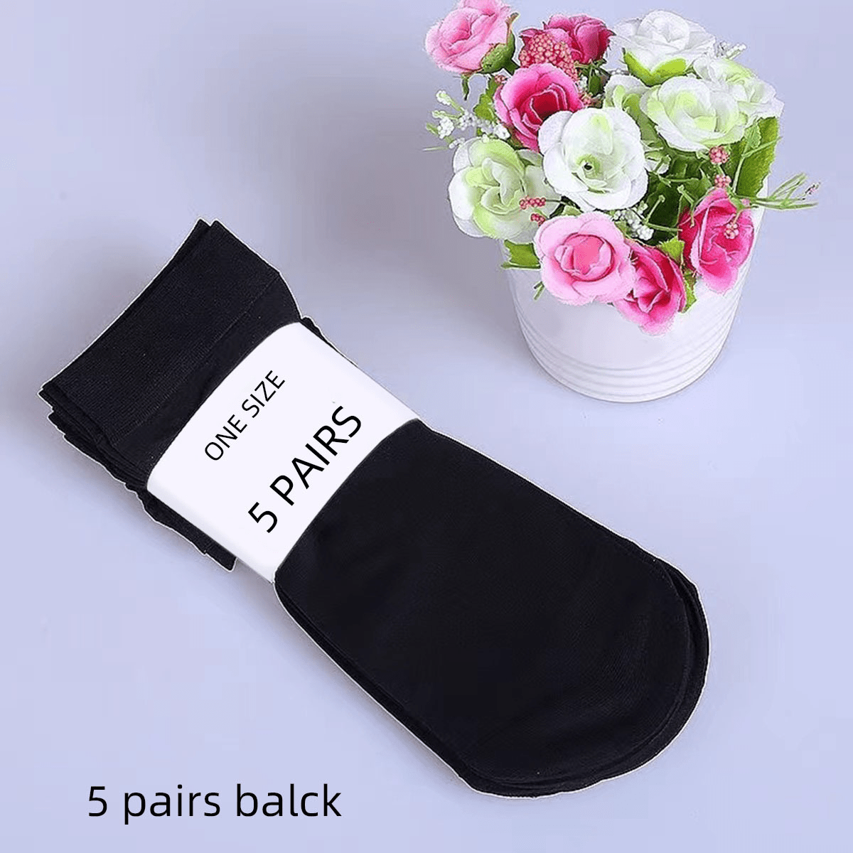 5 Pairs Thin Short Socks Breathable Anti-snag Women's Stockings