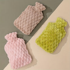 Large Capacity Hot Water Bag with Lid Plush Winter Hot Water Bag