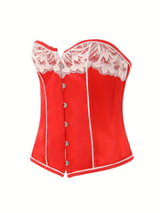 Strapless Corset Retro Style Slimming Lace Up Body Shaper