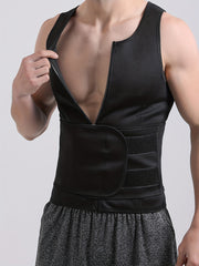 Men's Sweat Resistant Body Shaper Vest with Waist Cincher