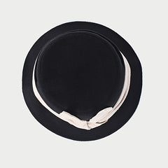 Women's Warm Bow Bucket Hat Retro Autumn Winter Fisherman Hat