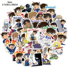 50pcs Conan Series Anime Graffiti Sticker Waterproof DIY Materials