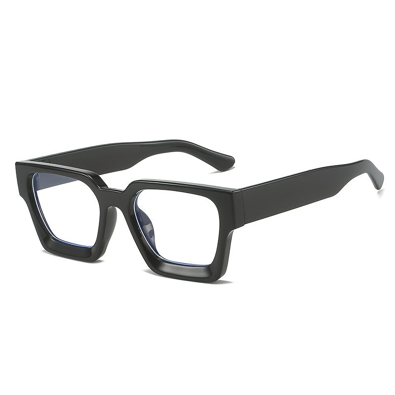Square Retro Clear Lens Glasses Thick Frame UV Protection Eyeglasses