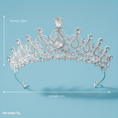 Bridal Rhinestone Silver Headband Crown Crystal Tiara