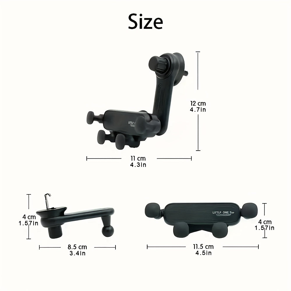 Car Phone Holder With Gravity Sensing, Rotatable Air Outlet Mount
