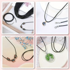 10pcs Leather Necklace String With Buckle Pendant Necklace Rope