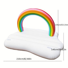 Inflatable Rainbow Floating Bed