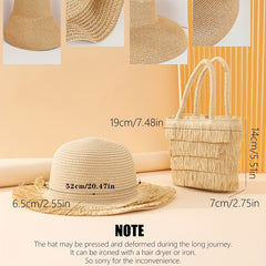 Kids Summer Straw Hat Mustache Fisherman Hat with Rough Edge