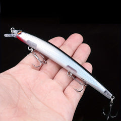 10pcs Bionic Minnow Lure Plastic Hard Bait Treble Hook Fishing Accessory