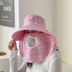 Breathable Sun Hat Face Mask Hat Summer Sunscreen Neck Protection Hats