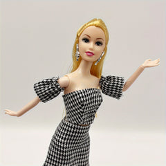 Movable Plaid Doll Kids Gift for Festivals