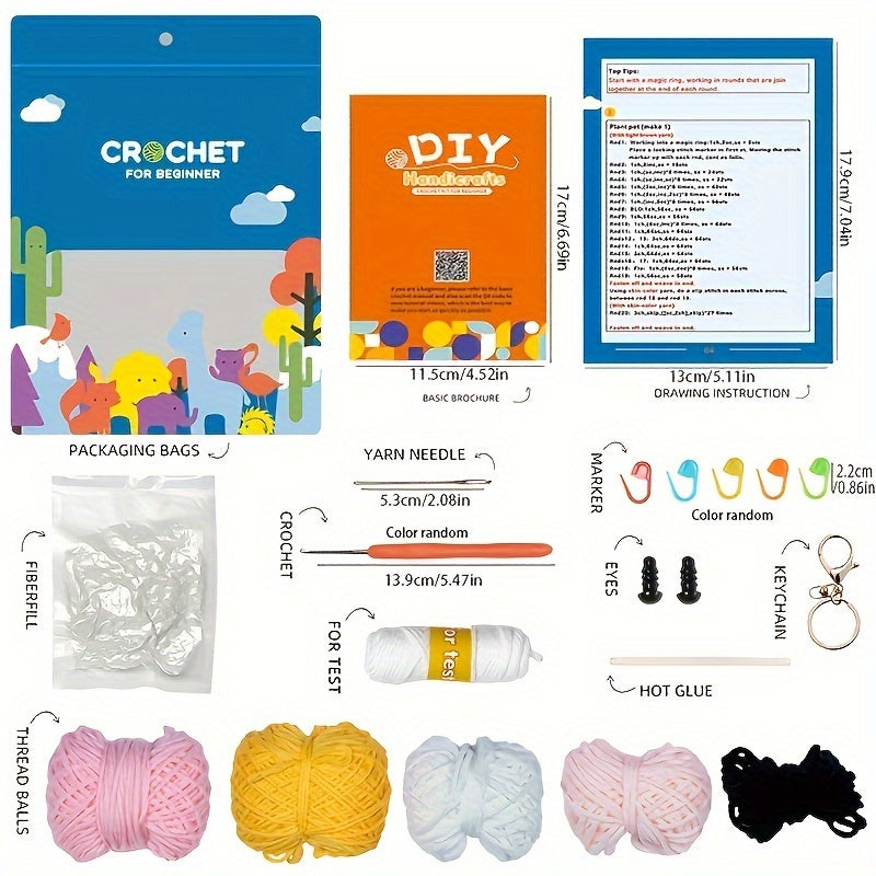 Learn To Crochet Kits For Adults - DIY Knitting Gift Set