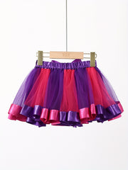 Girls Rainbow Tulle Tutu Skirt for Ballet Dance Performance