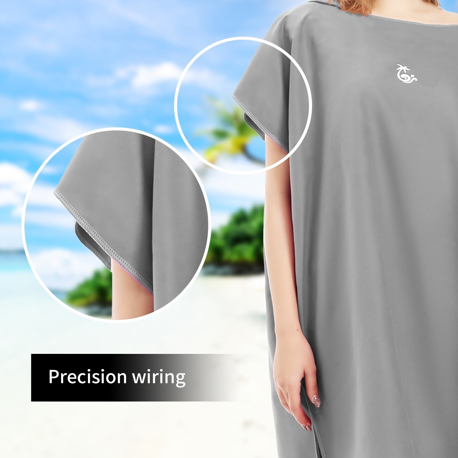 Mutao Changing Robe Towel Poncho for Surfing Swimming Wetsuit Changing