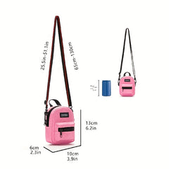 Kids Crossbody Bag Adjustable Strap Boys Girls Solid Versatile Bag