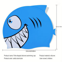 Silicone Fish Swimming Cap Cartoon Waterproof Swim Cap