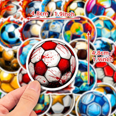 50pcs Football Series Stickers Waterproof Decorative DIY Creative