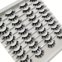20 Pairs Faux Fluffy Curling False Lashes Pack