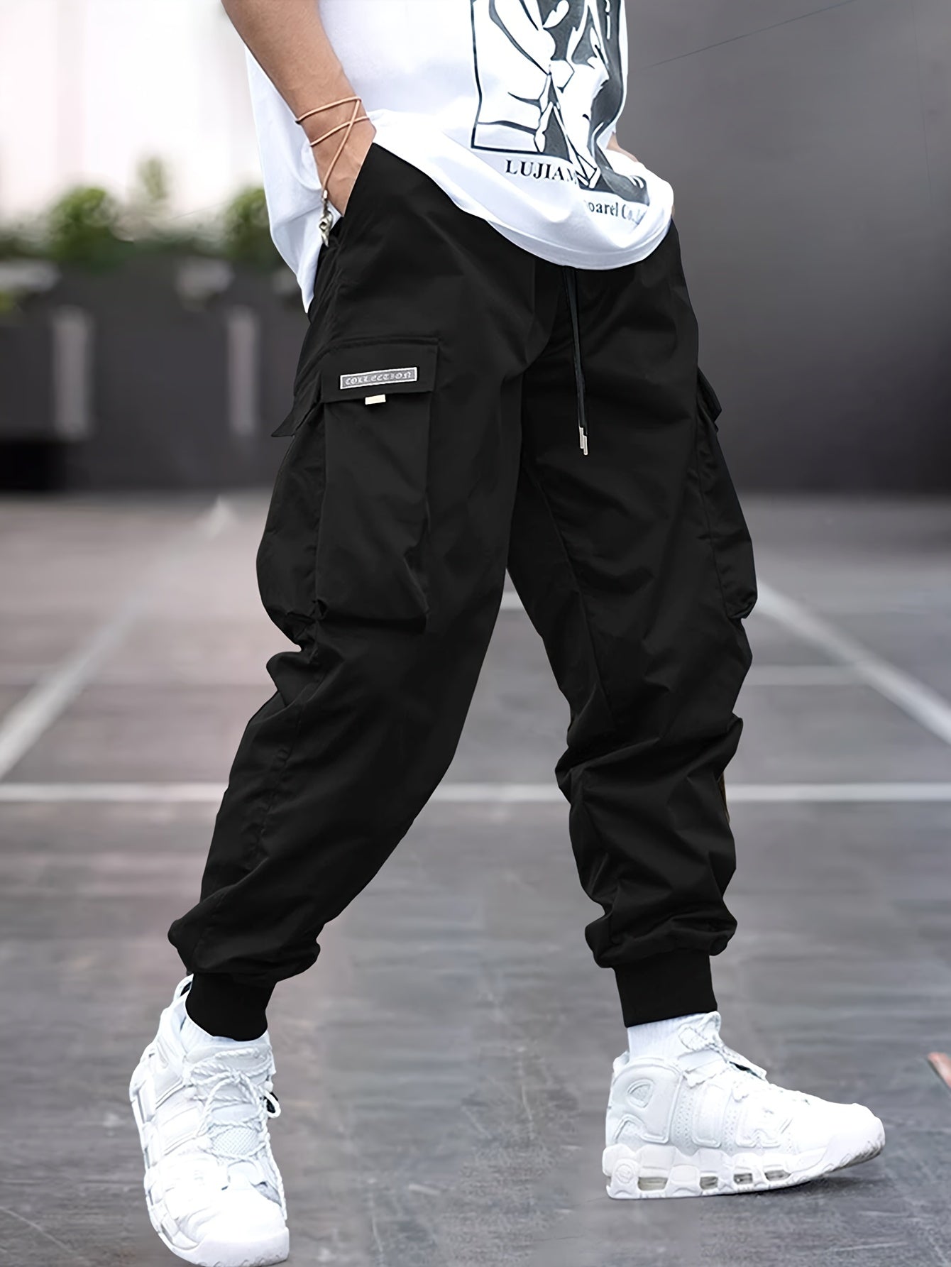 Men s Cargo Pants with Drawstring Waist