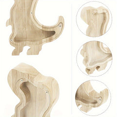Custom Wooden Animal Piggy Bank for Home Decor