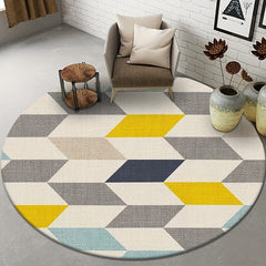 Abstract Round Living Room Carpet - Tea Table Mat