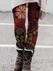 Floral Print High Waist Leggings Women's Clothing