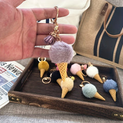 Cute Ice Cream Keychain Plush Toy