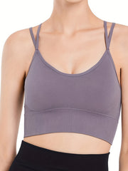 Sports Bra Women's Plus Crisscross Back Fitness Yoga Bra