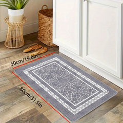 Grey Non-slip Absorbent Floor Mat for Living Room Bedroom