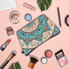 Waterproof Makeup Bag for Women Portable Cosmetic Organizer with Zipper Clutch
