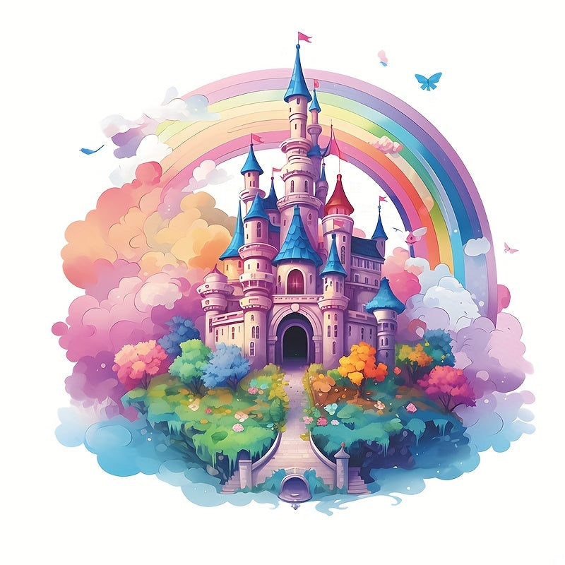 Castle Wall Stickers Rainbow Clouds Children's Room Decoration