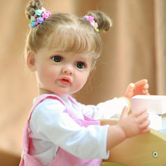 22in Reborn Baby Doll Toy Perfect Gift For Kids Flexible 3D Skin & Layers