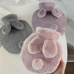 300ml Plush Rabbit Hot Water Bag With Lid & Washable Cover