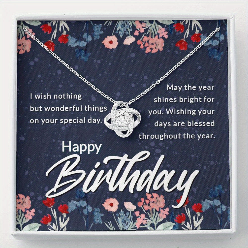 Happy Birthday Necklace For Girl Woman 15th 18th 21st 25th 16th 50th 40th