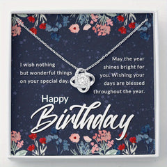 Happy Birthday Necklace For Girl Woman 15th 18th 21st 25th 16th 50th 40th