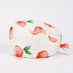 Cartoon Pattern Nurse Cap Adjustable Elastic Scrub Hat