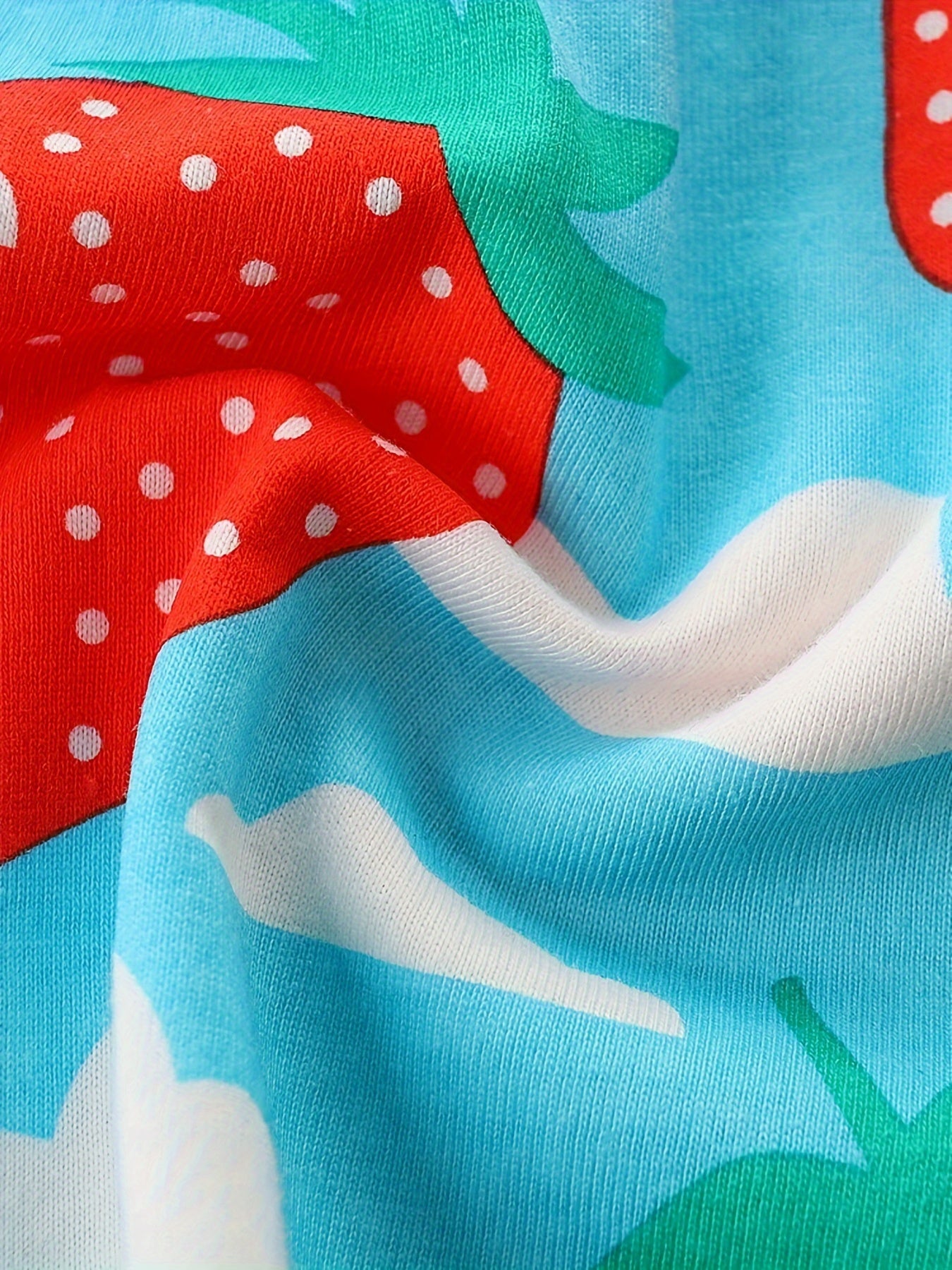 Girls Strawberry Graphic Short Sleeve Dress