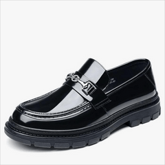 Metallic Decor Loafer Shoes for Men