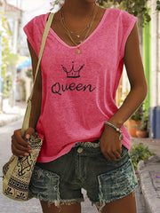 Sleeveless V Neck Tank Top for Women Summer Clothing