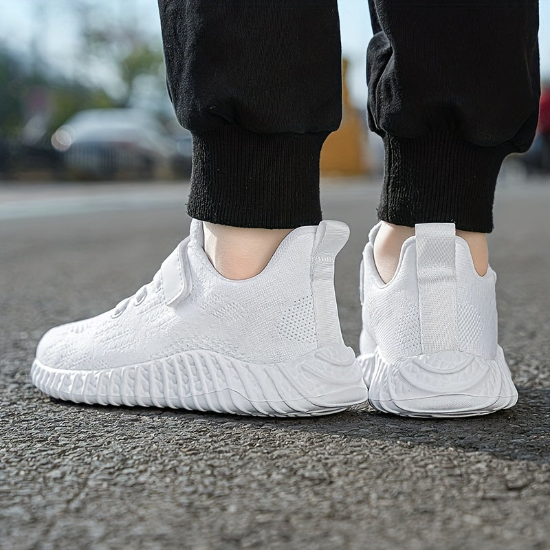 Boys' Breathable Knit Running Shoes Soft Sole Sneakers Non Slip