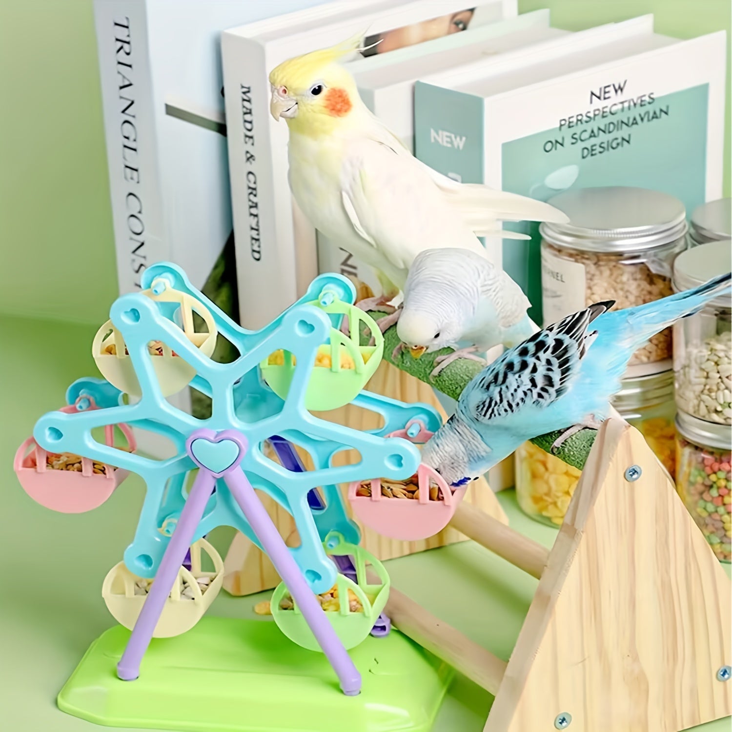 Interactive Parrot Toys for Exercise Training and Feeding Educational Props