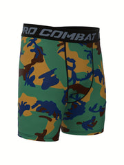 Xinso Men's Camo Compression Shorts Moisture Wicking High Stretch Athletic