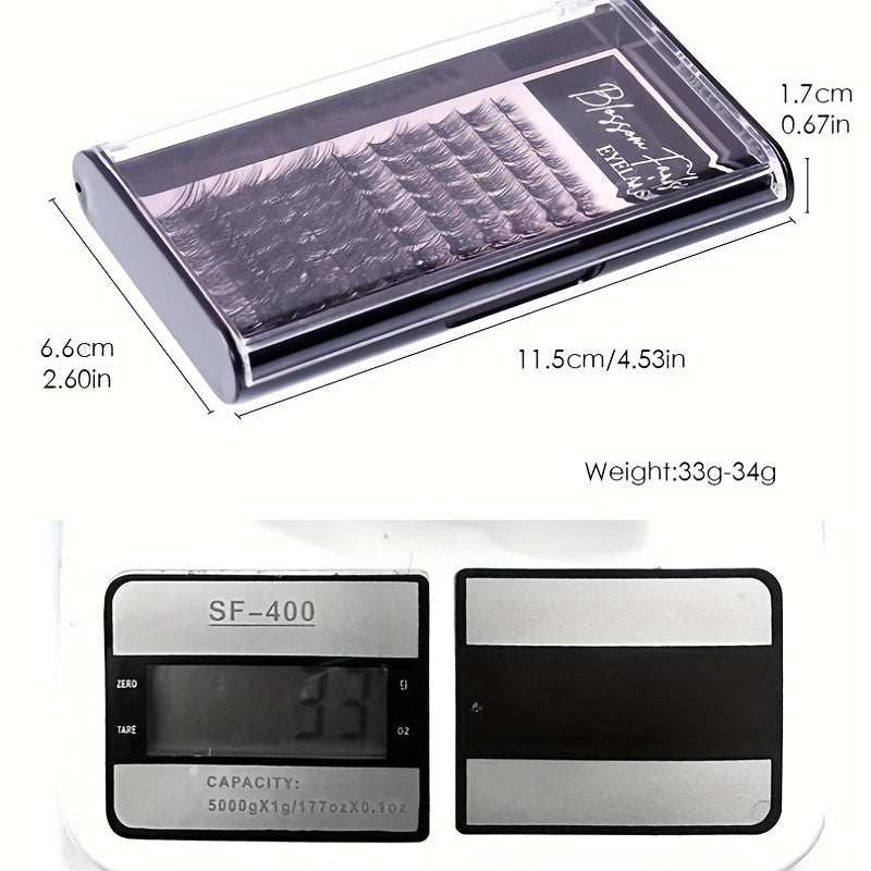 Mixed C/D Curl Lash Clusters 12 Rows