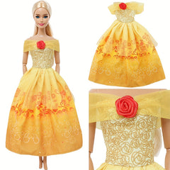 8pcs Princess Dress 8pcs Doll Movie Princess Role Playing Clothes Fairy Tale Bal