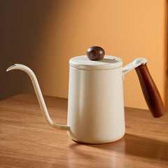 Wooden Handle Stainless Steel Coffee Pot 350-600ml
