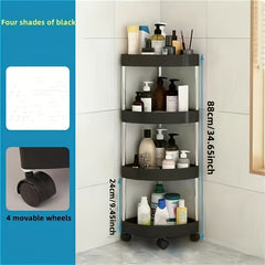 4-Tier Rolling Storage Cart for Kitchen Bathroom Laundry Room