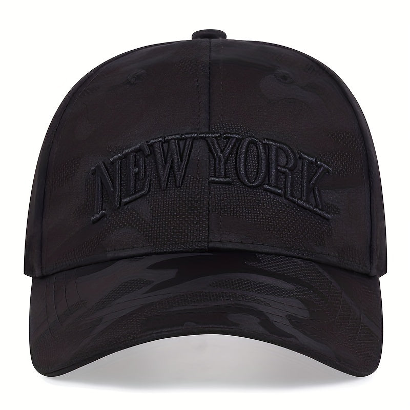 Men's Embroidered Letter Baseball Cap Sun Protection Mesh Cap