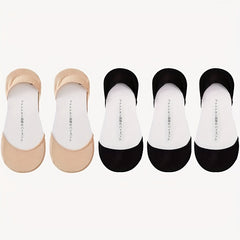 5 Pairs Invisible Cotton Socks Lightweight & Breathable Silicone Non slip Socks