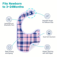 4 Pcs Baby Bandana Drool Bibs Set 100% Organic Cotton for Girls Newborn